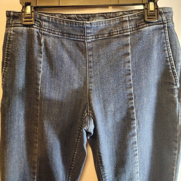 J.JILL DENIM AUTHENTIC FIT FRONT SLIT ANKLE SIZE 4 MEDIUM WASH BLUE SIDE ZIP - Picture 2 of 11